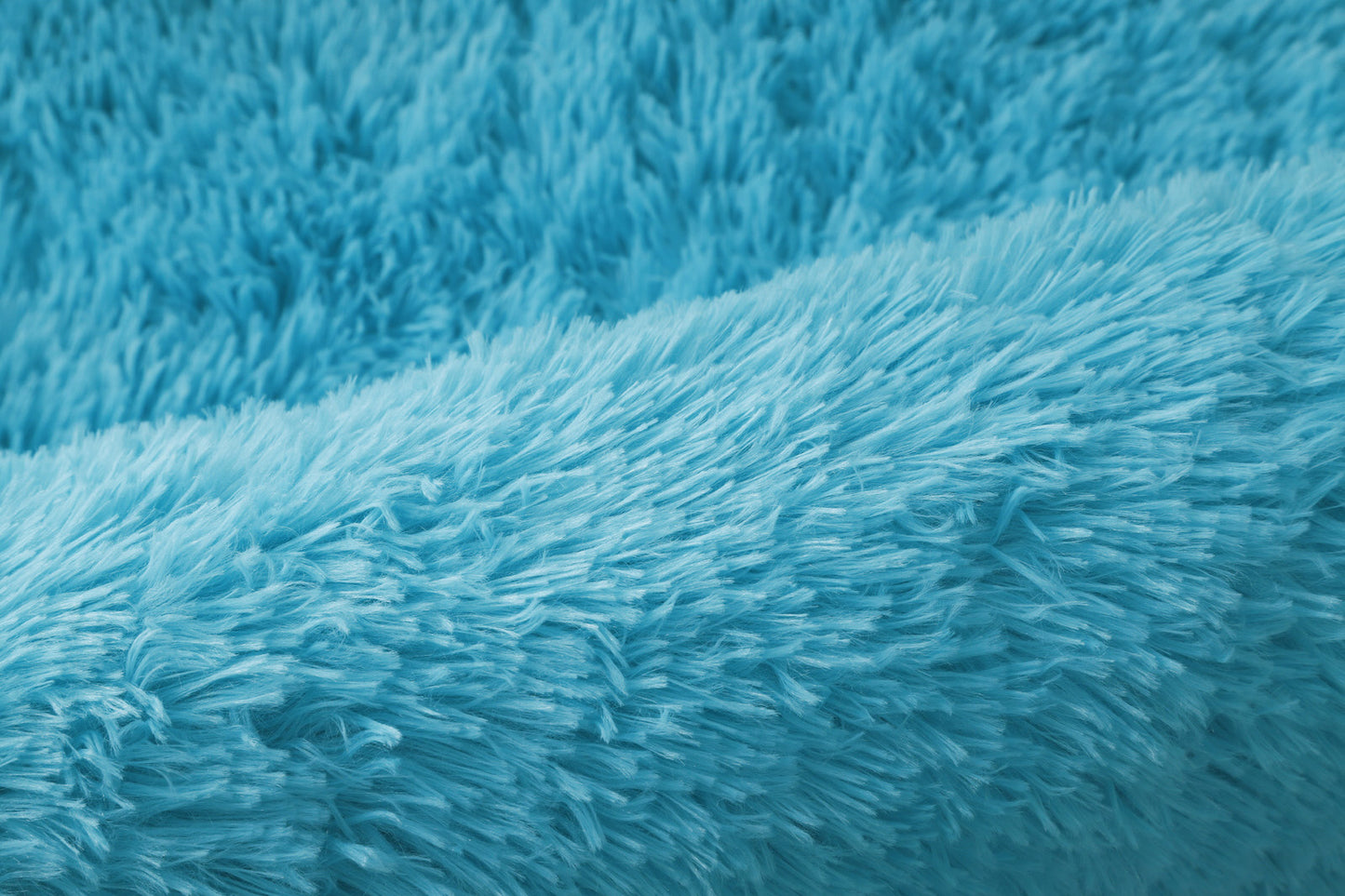 Infinity Round Shag Rug 100cm (Blue)