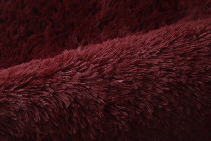 Infinity Round Shag Rug 100cm (Wine)