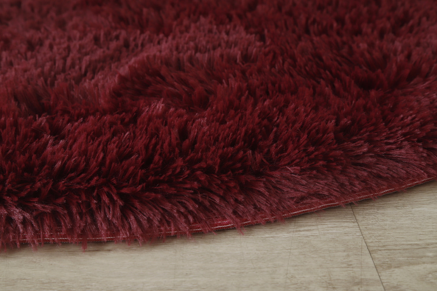 Infinity Round Shag Rug 100cm (Wine)