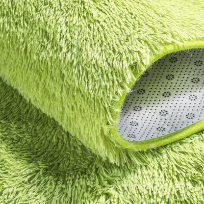 Infinity Round Shag Rug 100cm (Green)