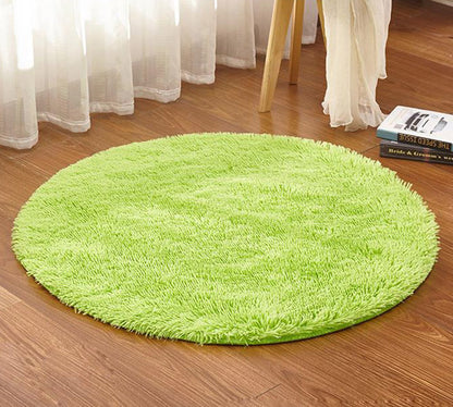 Infinity Round Shag Rug 100cm (Green)