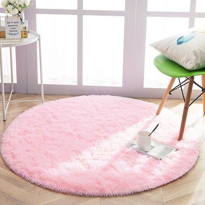 Infinity Round Shag Rug 100cm (Pink)