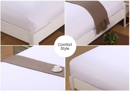 Luxe Home Bedding Fitted Sheet - Queen Size 150cm (White)