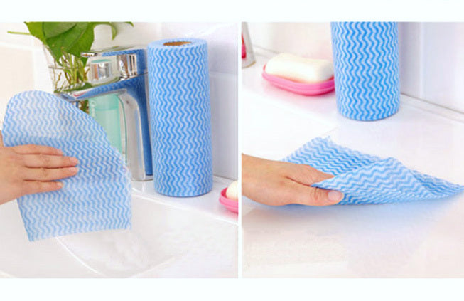 Disposable Reusable Cleaning Wipes Towels Dish Cloths (1 Roll)