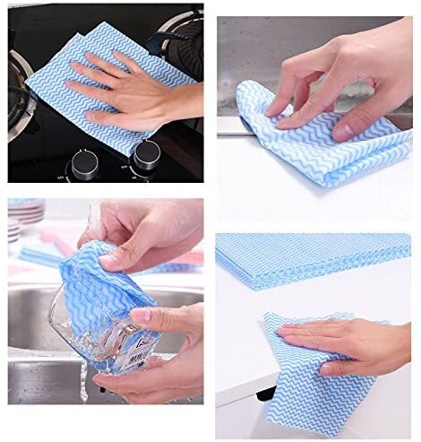 Disposable Reusable Cleaning Wipes Towels Dish Cloths (1 Roll)