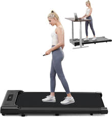 2-in-1 Fitness Electric Treadmill Exercise Machine Walking Running Pad