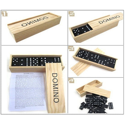 Dominoes in Wooden Box Domino Game Set