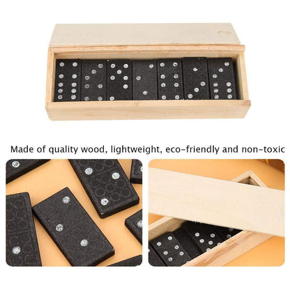 Dominoes in Wooden Box Domino Game Set