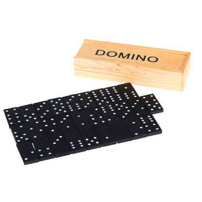 Dominoes in Wooden Box Domino Game Set