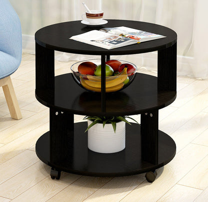 Vogue Round Coffee Table (Black Wood)