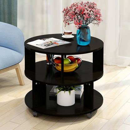 Vogue Round Coffee Table (Black Wood)