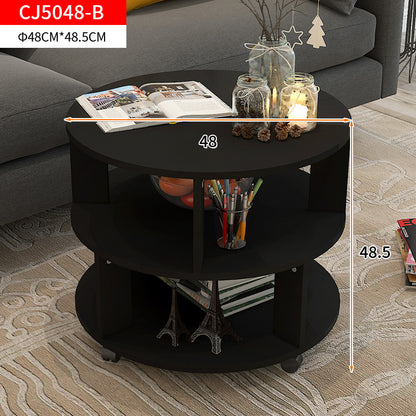 Vogue Round Coffee Table (Black Wood)