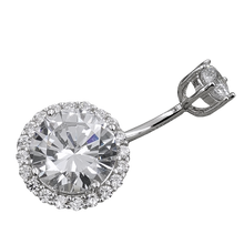S925 Sterling Silver CZ Diamond Navel Ring Body Piercing