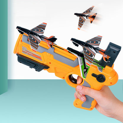 Catapult Plane Gun Foam Aeroplane with 4 Gliders