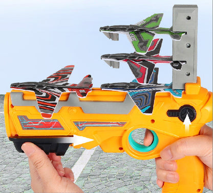 Catapult Plane Gun Foam Aeroplane with 4 Gliders