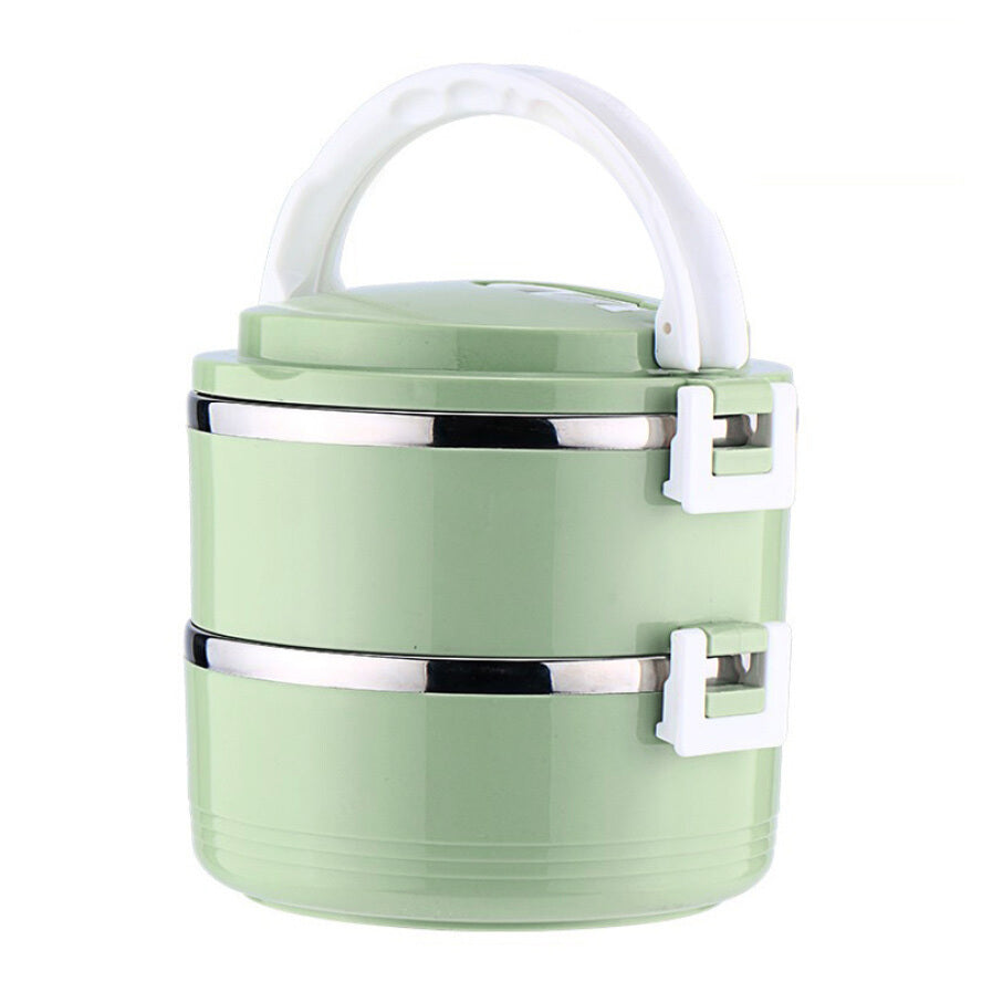 2 Tier Stainless Steel Insulated Lunch Box Stackable Containers