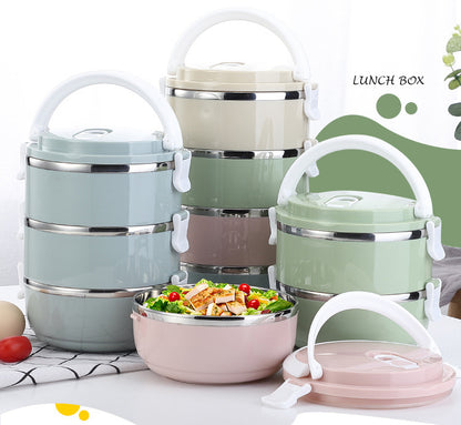 2 Tier Stainless Steel Insulated Lunch Box Stackable Containers