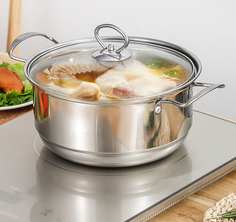 3-Piece Stainless Steel Kitchen Cookware Pots Pan Set