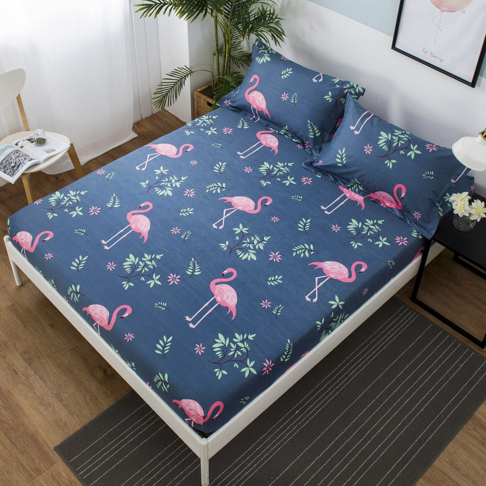 Flamingo Bedding Fitted Sheet - King Size 180cm