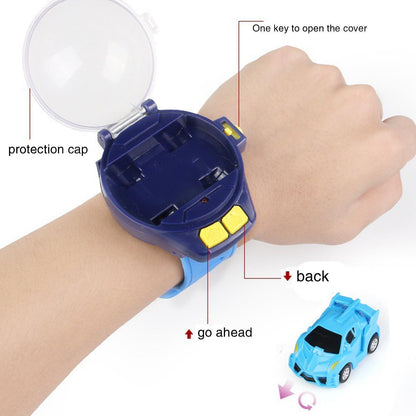 Remote Control Car Watch Kids Rechargeable RC Toy (Blue)