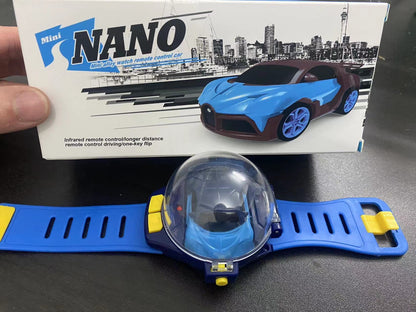 Remote Control Car Watch Kids Rechargeable RC Toy (Blue)