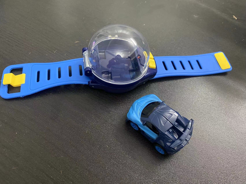 Remote Control Car Watch Kids Rechargeable RC Toy (Blue)