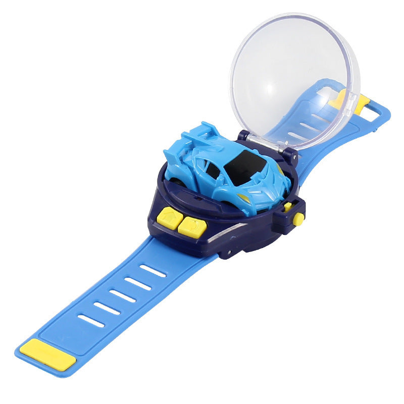 Remote Control Car Watch Kids Rechargeable RC Toy (Blue)