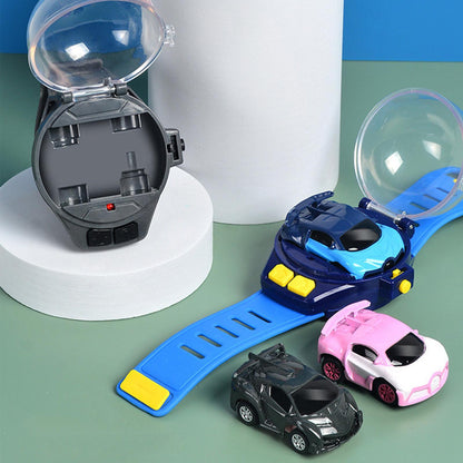 Remote Control Car Watch Kids Rechargeable RC Toy (Blue)