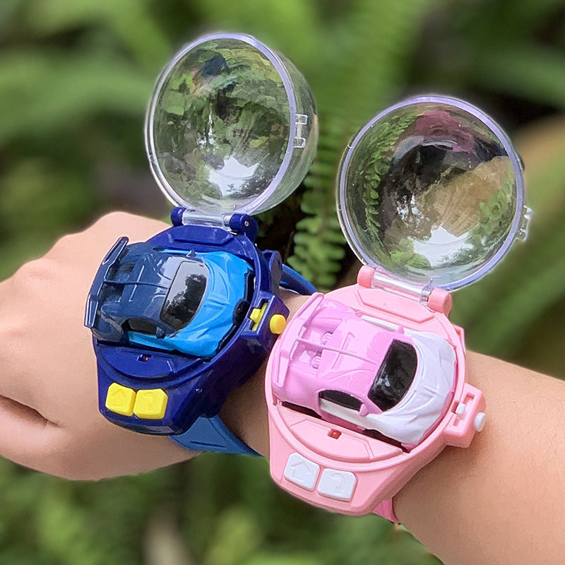 Remote Control Car Watch Kids Rechargeable RC Toy (Pink)