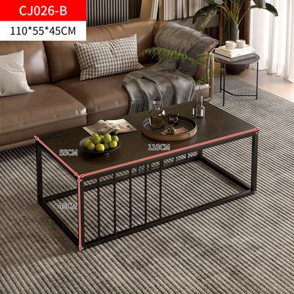 Urban Industrial Modern Wood and Metal Coffee Table Black Walnut