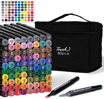 80 PC Drawing Colour Markers Pens Set