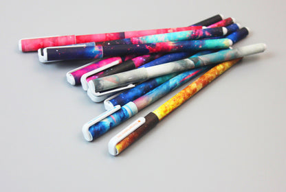 10 Pack Galaxy Colourful Gel Ballpoint Pens Set