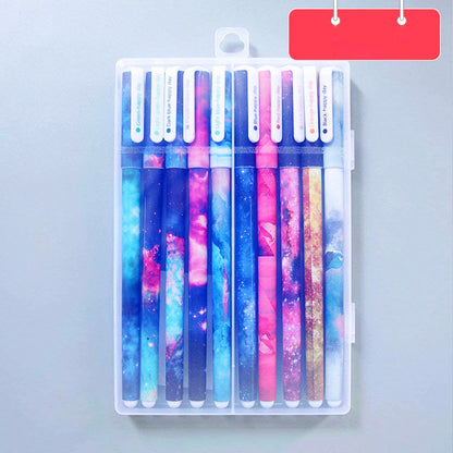 10 Pack Galaxy Colourful Gel Ballpoint Pens Set