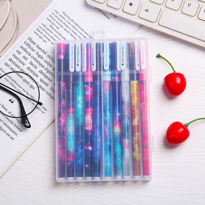 10 Pack Galaxy Colourful Gel Ballpoint Pens Set