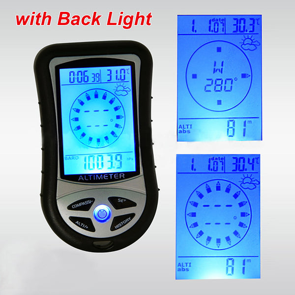 8 In 1 Digital Altimeter / Compass / Barometer / Clock & Weather Stati