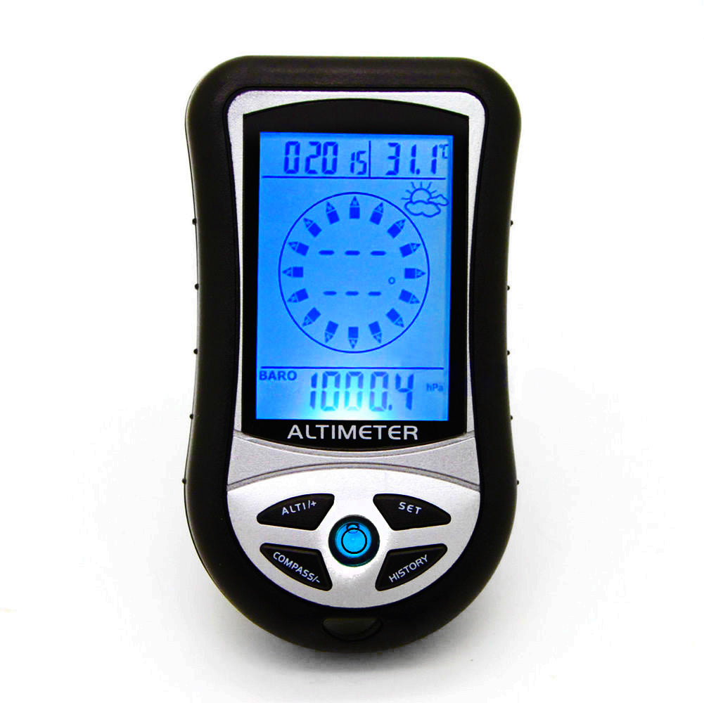 8 In 1 Digital Altimeter / Compass / Barometer / Clock & Weather Station