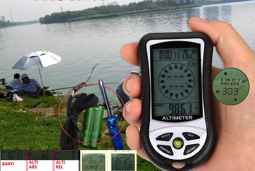 8 In 1 Digital Altimeter / Compass / Barometer / Clock & Weather Station