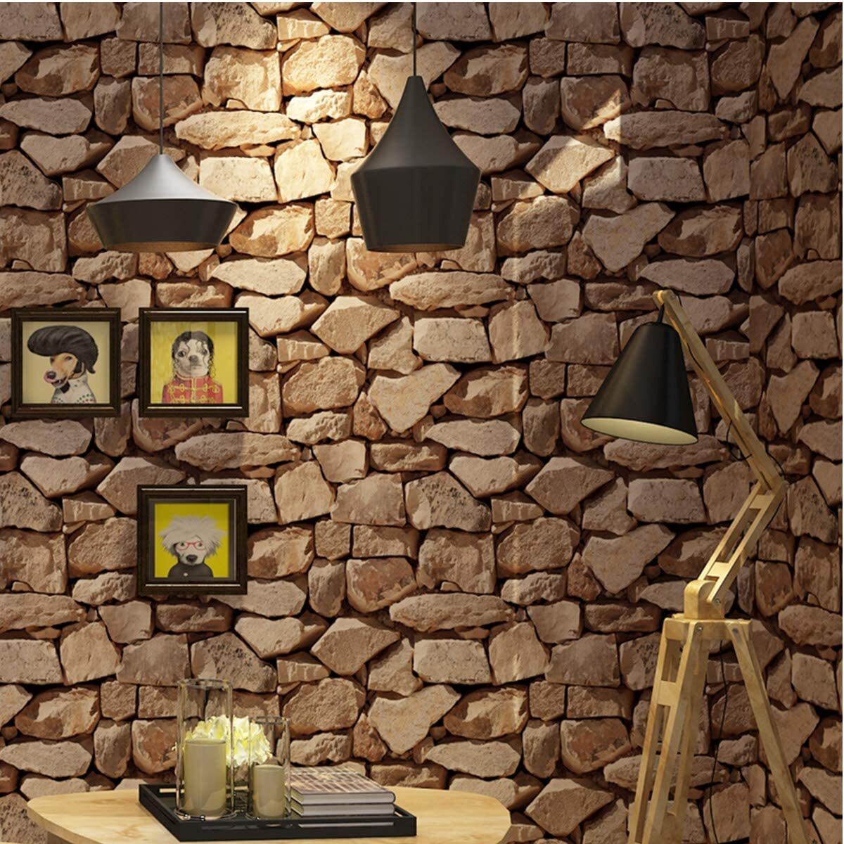 3D Stone Wall Wallpaper Mural