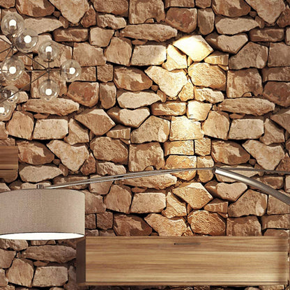 3D Stone Wall Wallpaper Mural