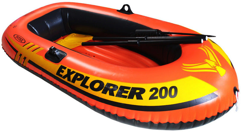 Intex Explorer 200 Set Two Person Inflatable Boat with Oars and Pump