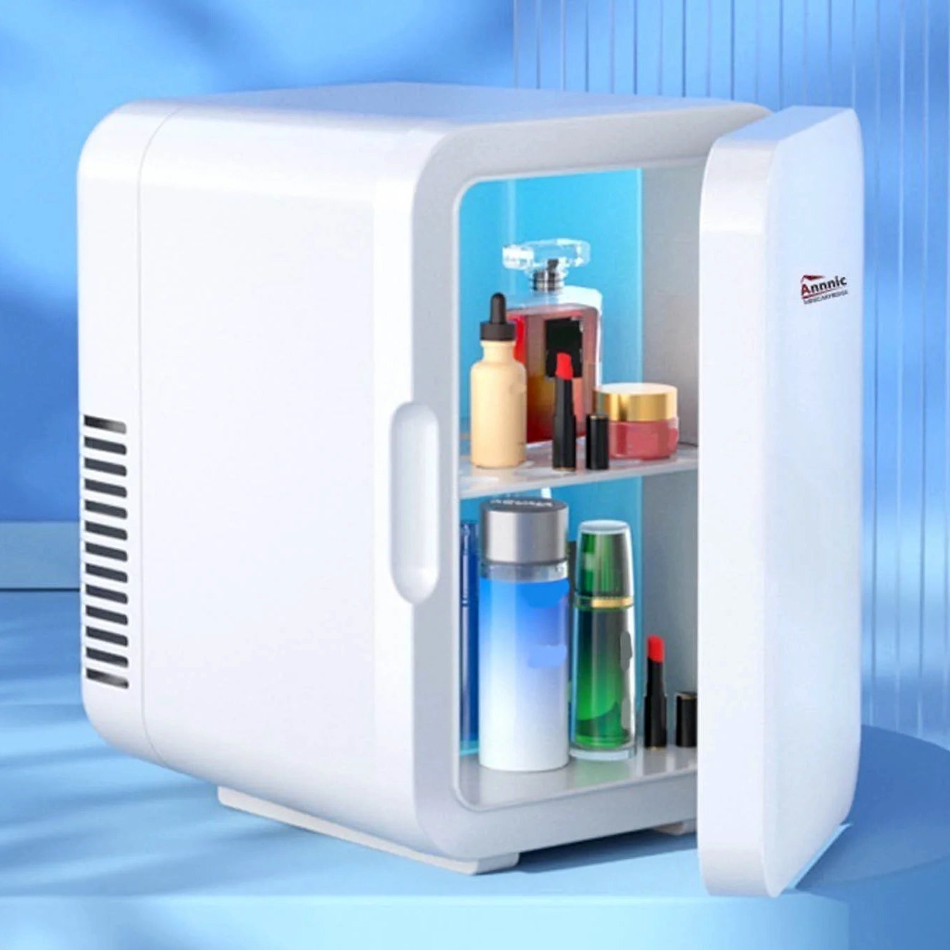 Compact Mini Fridge Portable Skincare Drinks Snacks Cooler