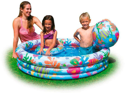 Intex Swimming Pool + Beach Ball + Swim Ring Play Set