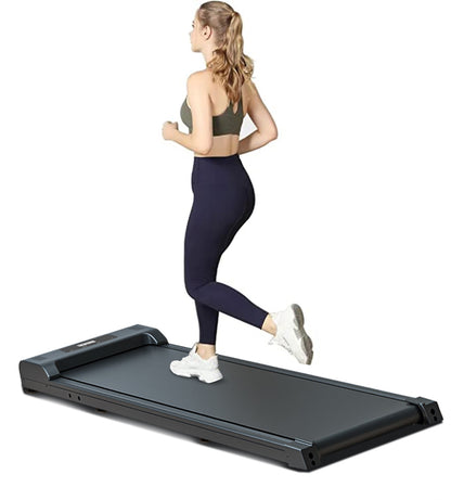 2-in-1 Fitness Foldable Electric Treadmill Exercise Machine Walking Running Pad