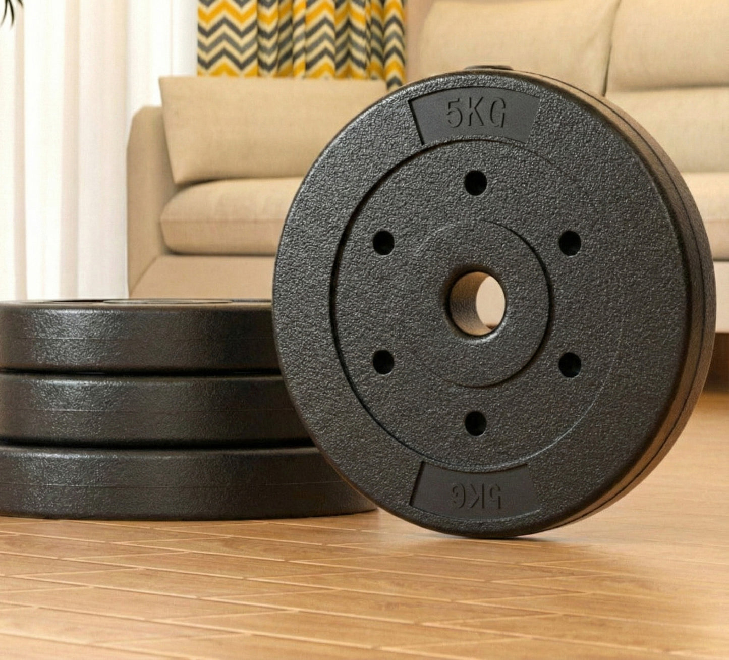 4 x 5kg Barbell Weight Plates Set 20kg Weights