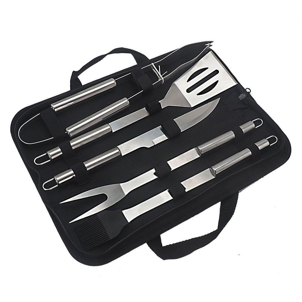 6PC BBQ Kit Stainless Steel Kitchen Cooking Barbecue Utensil Set with Bag