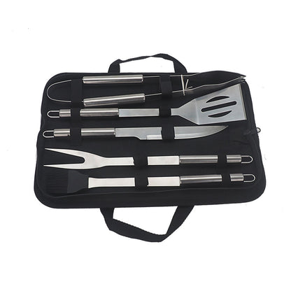 6PC BBQ Kit Stainless Steel Kitchen Cooking Barbecue Utensil Set with Bag