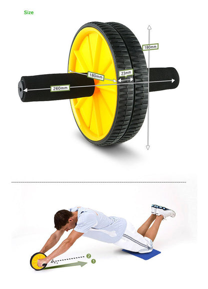 Abdominal Wheel Ab Roller Total Body Exerciser with Knee Pad