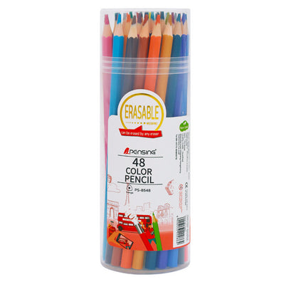 48 PC Vibrant Colour Erasable Coloured Pencils