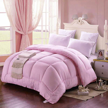 Royal Comforter Microfiber Quilt Doona Blanket (Pink, 150cm x 200cm)