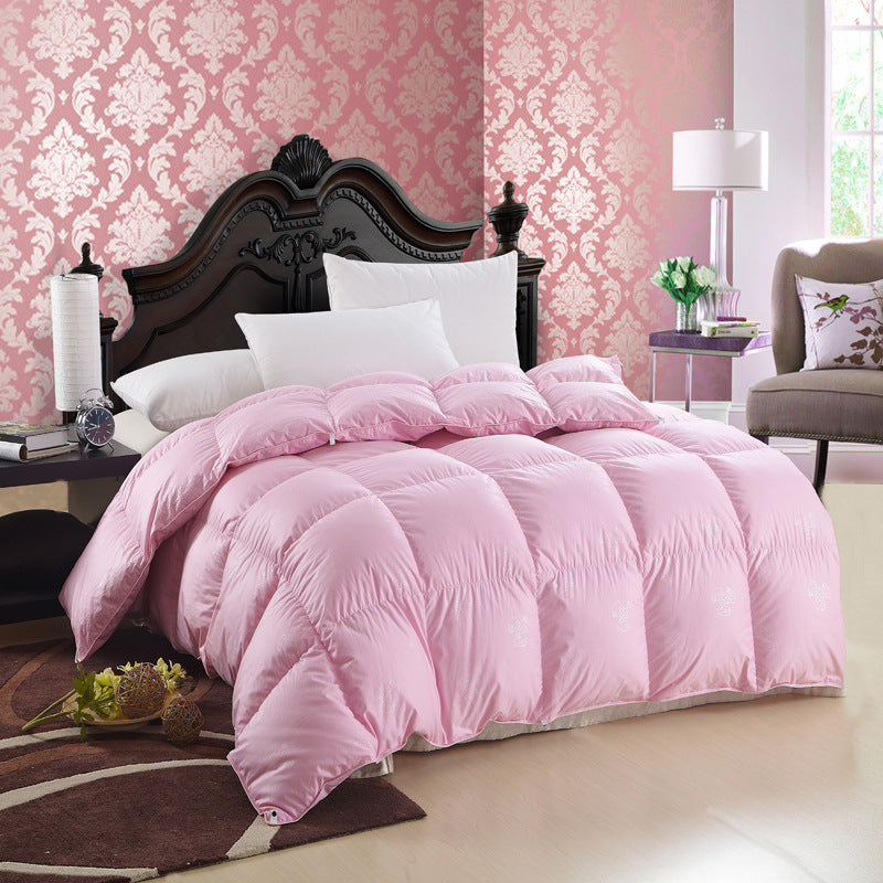 Royal Comforter Microfiber Quilt Doona Blanket (Pink, 180cm x 220cm)